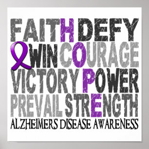Hope Word Collage Alzheimer Poster