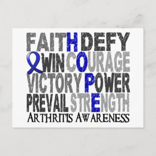 Hope Word Collage Artritis Briefkaart