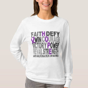 Hope Word Collage Chiari Malformation T-shirt