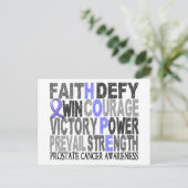 Hope Word Collage Prostaatkanker Briefkaart (Staand voorkant)