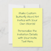 Hope Word Green Butterfly Custom Art Invitations Kaart (Achterkant)