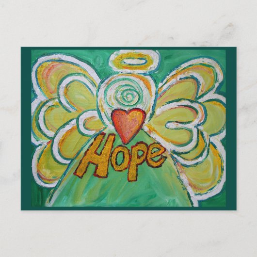 Hope Word Inspirerend Angel Briefkaart (Voorkant)