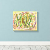 Hope Word Paining Wrapped Canvas Art Afdruk (Insitu (Houten vloer))