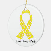 Hope Yellow Awareness Ribbon Keramisch Ornament (Links)