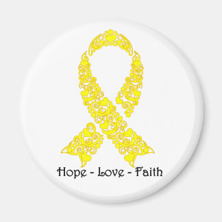 Hope Yellow Awareness Ribbon Magneet