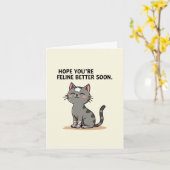 Hope you are feline better card kaart (Gele Bloem)