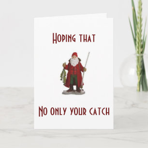 HOPE YOUR CATCH / YOUR CHRISTMAS ARE RIGHT SIZE FEESTDAGEN KAART