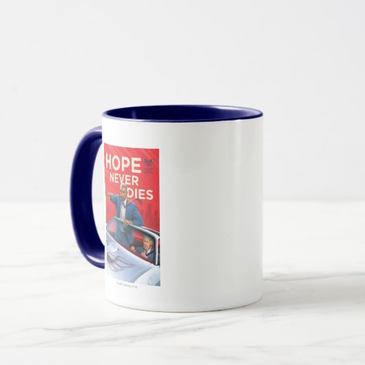 Hope zal nooit sterven mok (Voorkant links)