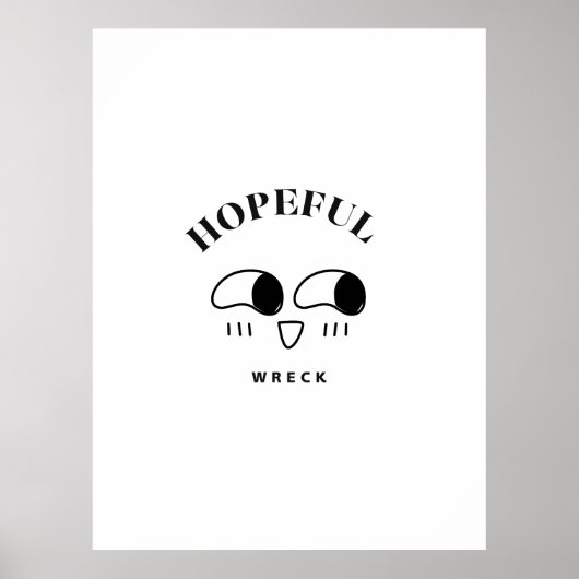 Hopeful Wreck Minimalist Typography Design Poster (Voorkant)