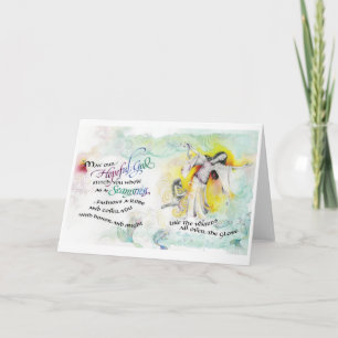 HopefulGod/Seamstress, Carte de voeux pliée, 5"x7"