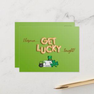 Hopelijk hebben we geluk vanavond briefkaart