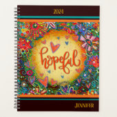 Hopelijk inspirerend bloemig gepersonaliseerd ple planner (Voorkant)