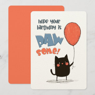 Hopelijk is je verjaardag pawsome! Een puur perf Kaart