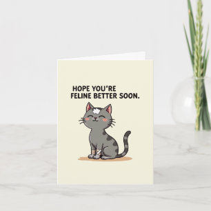 Hopelijk voel je je weer beter kattenkaart kaart