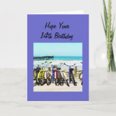 Hopen dat uw "14e" verjaardag onvergetelijk is! kaart (Voorkant)