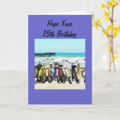 Hopen dat uw "15e" verjaardag onvergetelijk is! kaart (Gele Bloem)