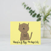 hopend op het briefkaart van hi kangaroo   (Staand voorkant)