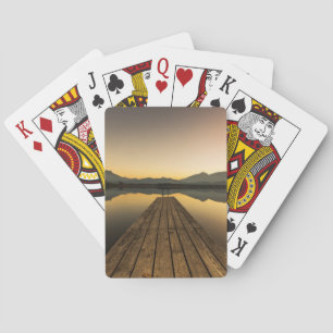 Hopfen-meer met een Jetty- en Alpgebergte Pokerkaarten
