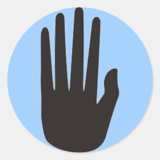 Hopi Hand dot Ronde Sticker (Voorkant)