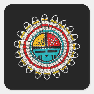 Hopi Kachina Native American Vierkante Sticker