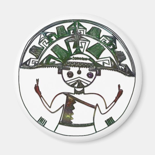 HOPI Native American Folk Art Magneet (Voorkant)