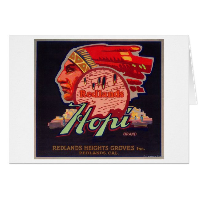 Hopi Oranje LabelRedlands, CA (Voorkant Horizontaal)