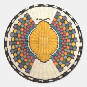 Hopi Snake Motif Native American Ronde Sticker
