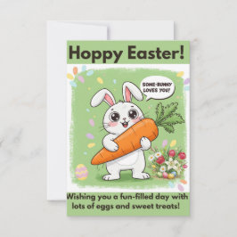 Hoppelijk Pasen Wenskaart Kaart