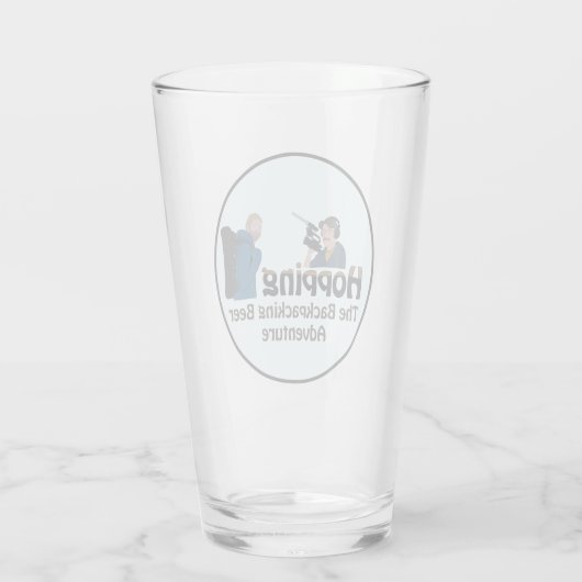 hoppend bierglas glas (Achterkant)