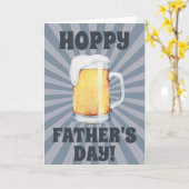 Hoppie Vaderdag Bier Mok Blue Sunburst Kaart (Gele Bloem)