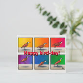Hoppie vogeldag! briefkaart (Staand voorkant)
