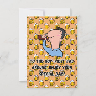 Hoppiest Dad Vaderdag Kaart Funny beer Dad