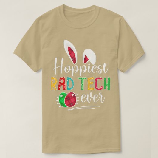 Hoppiest Rad Tech Ever Bunny Ears Buffalo Play Ea T-shirt (Design voorkant)