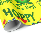 Hoppige Valentijnse Cartoon Kikkerschroot Cadeaupapier (Rol Hoek)