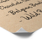 Hoppily Ever After Biermenu Trouw Bruiloft Feest Poster (Hoek)