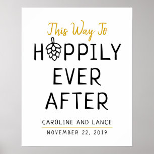 Hoppily Ever After Co-Ed Wedding Vrijgezellenfeest Poster