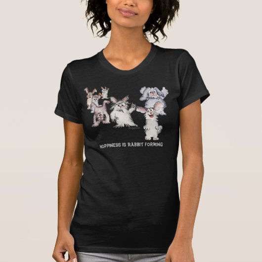 Hoppiness is konijn dat Cartoon T-Shirten vormt T-shirt (Voorkant)