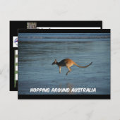 Hopping rond het Australische Briefkaart Kangaroo (Voorkant / Achterkant)
