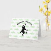 Hoppin'Happy St. Urho's Day Card Kaart (Gele Bloem)
