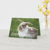Hoppy Birthday Bunny Kaart (Gele Bloem)
