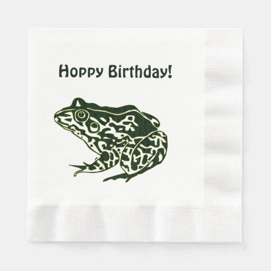 Hoppy Birthday Frog Servetten (Voorkant)