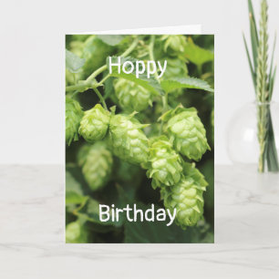 Hoppy Birthday-groet: wilde hop Kaart