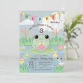 Hoppy Birthday Kids Party Invitation (Debout devant)