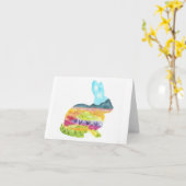 Hoppy Bunny Kaart (Gele Bloem)