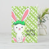 Hoppy Carte de voeux de Pâques avec Bunny (Debout devant)