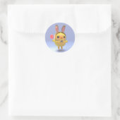 Hoppy Chickling- Easter chicklet with bunny hat Ronde Sticker (Tas)