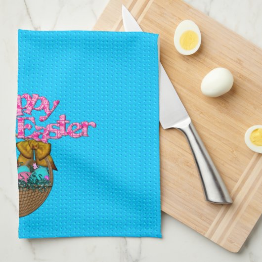Hoppy Easter Basket Theedoek (Quarter Fold)