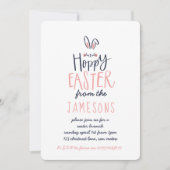 HOPPY EASTER BUNNY KAART (Voorkant)