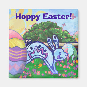 Hoppy Easter Bunny Magnet Magneet