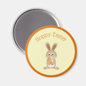Hoppy Easter Bunny met wortel Magneet (Voorkant / Achterkant)